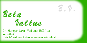 bela vallus business card